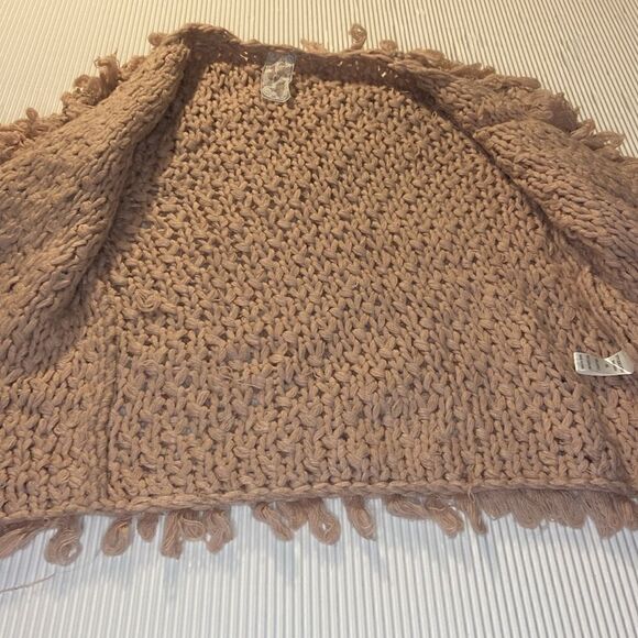 Dusty Rose shag Loop Knit Cardigan Sadie & Sage M/L - Picture 4 of 7